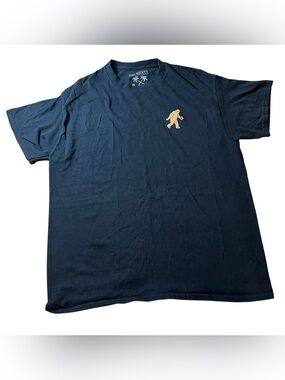 riot society Black Tee with Small Brown Ape Patch